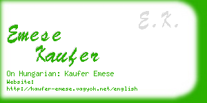 emese kaufer business card